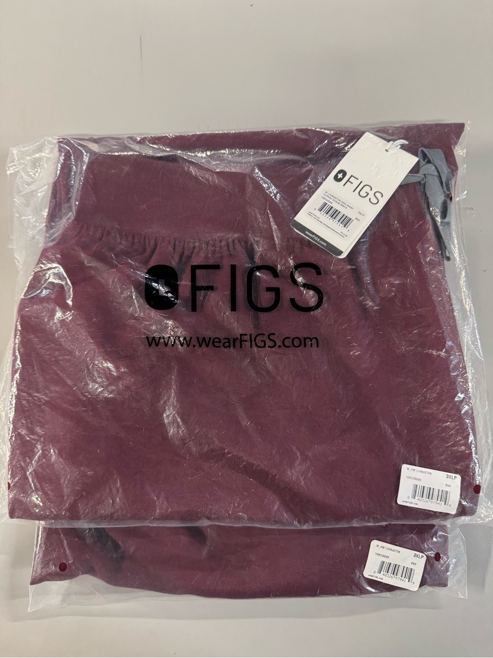 FIGS Livingston Burgundy Scrub Pants